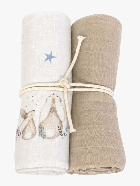 Mini Dreams Musselintuch Bunny 2er-Pack, Sand 911-07132-4622_1.jpg