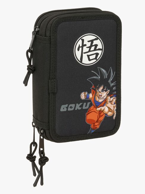 Dragon Ball Gefülltes Dreifach-Federmäppchen 37 Teile, Schwarz