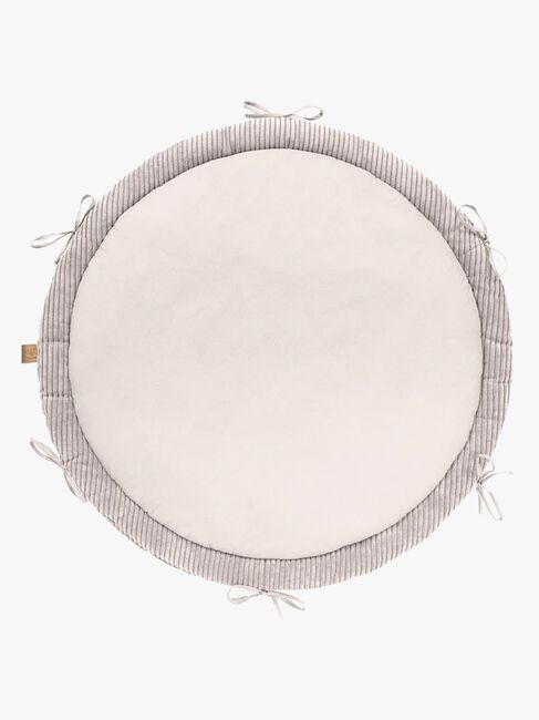 MeowBaby Aesthetic Babynest mit geflochtenem Schutz & Spielteppich, Ecru