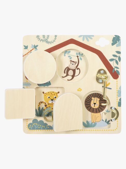 Small Foot Motorikbrett mit Schlössern, Safari