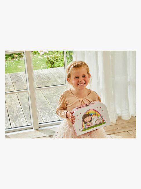 Barbo Toys Lillie & Ellie Koffer mit Bodenpuzzle 24 Teile