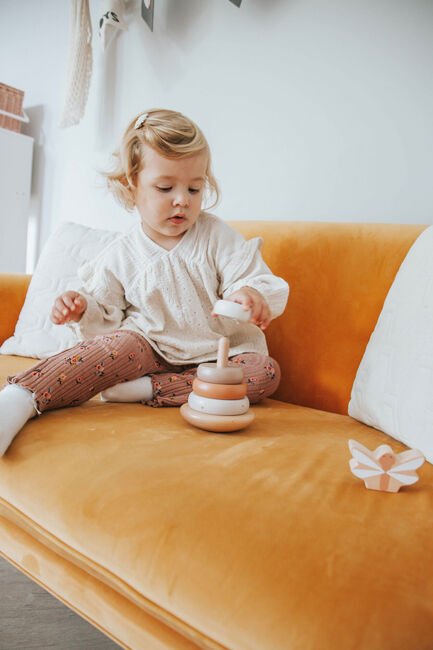 Label Label Stapelspielzeug Ringe, Nougat