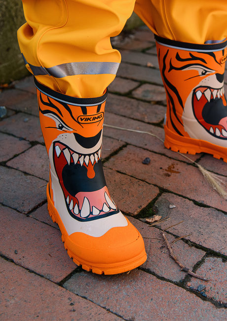 Viking Jolly Print Gummistiefel, Orange