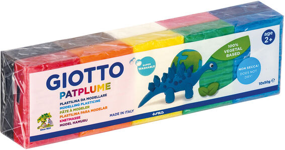 Giotto Patplume Knete 10er-Pack, Mehrfarbig