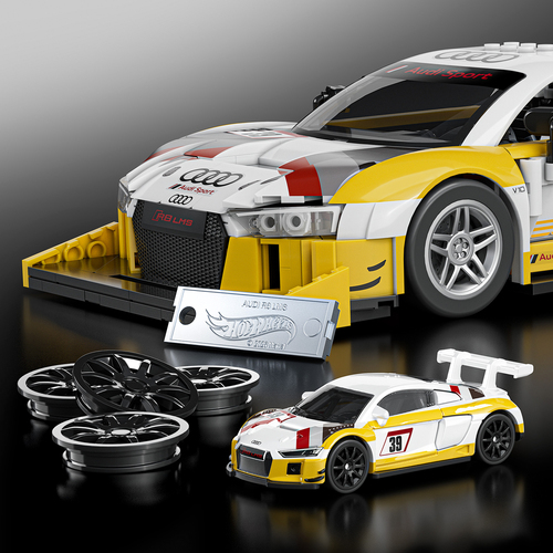 Mattel Brick Shop Hot Wheels Elite Series Bausatz ’15 Audi R8 LMS 820 Teile