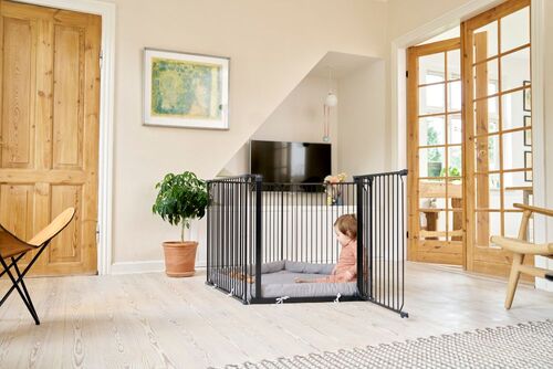 BabyDan CombiFit 5-seitiges Laufgitter, Schwarz