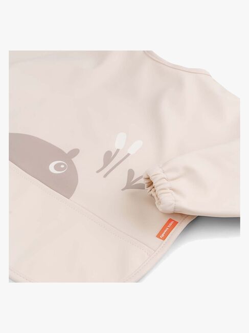 Done By Deer Langärmliges Lätzchen mit Tasche Ozzo, Powder