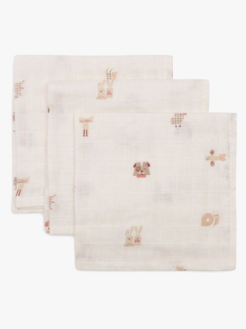 Jollein Waschlappen 3er-Pack, Animal Friends