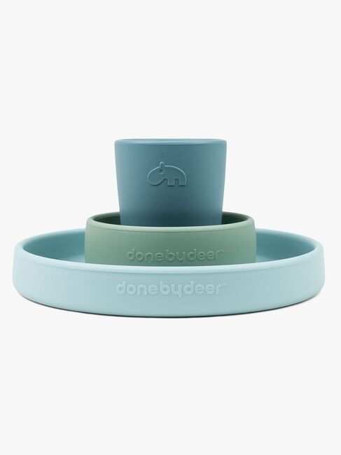 Done By Deer Happy Clouds Kindergeschirr, Blau