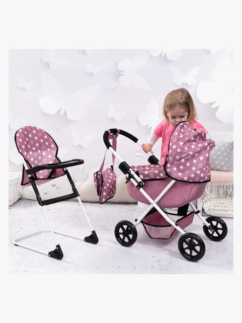 Bayer Design Cosy Set Puppenwagen, Rosa