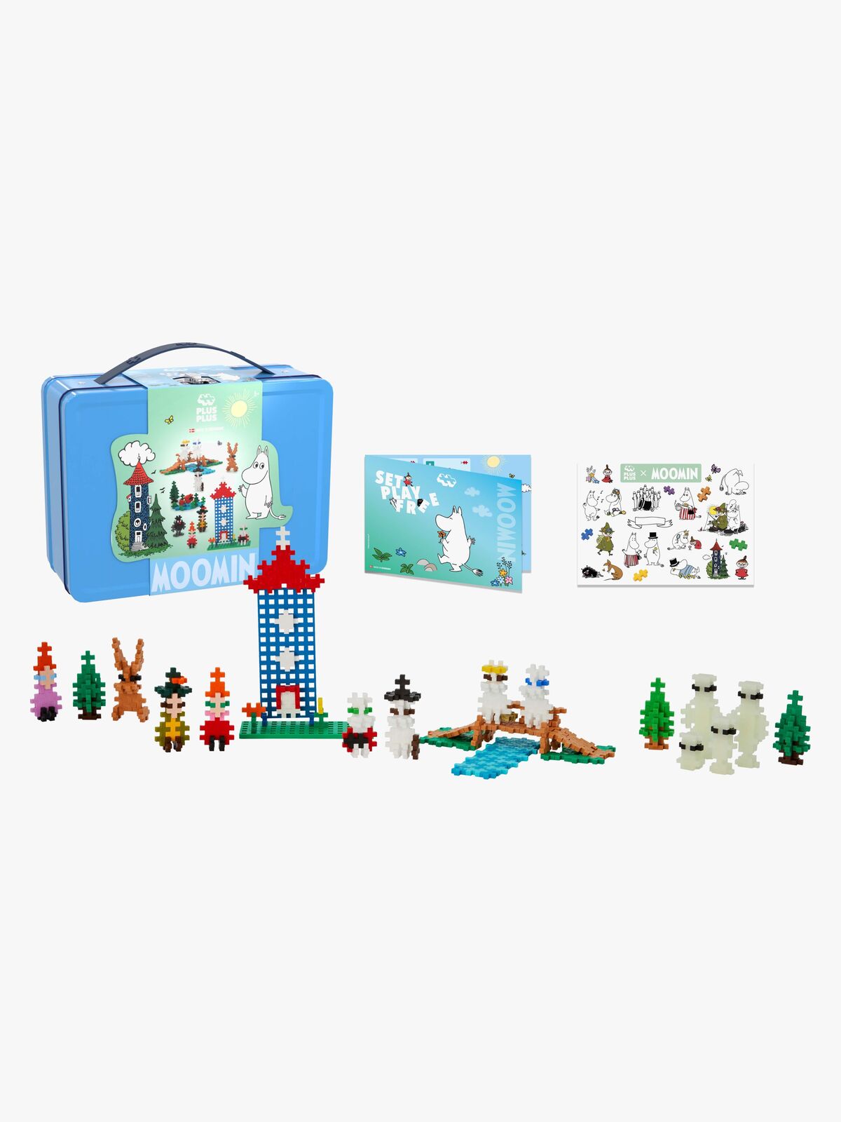Plus Plus Mumintal Tinbox Bausatz 500 Teile, Blau