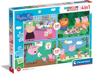 Clementoni Peppa Pig-Puzzles 2x20 + 2x60