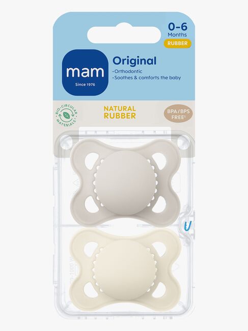 MAM Original Naturkautschuk Schnuller 0-6m, Neutral