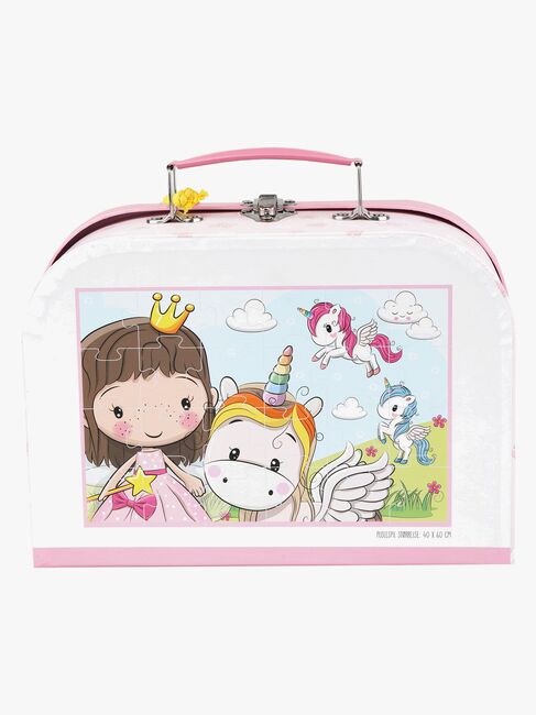 Barbo Toys Lillie & Ellie Koffer mit Bodenpuzzle 24 Teile
