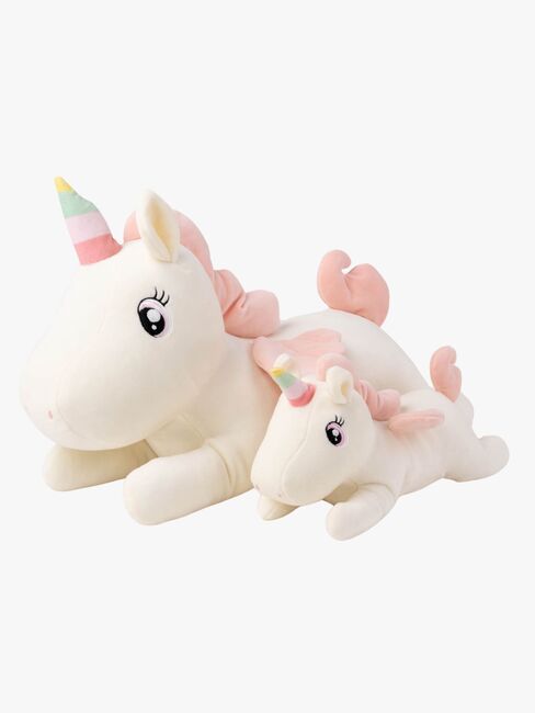 Teddykompaniet Plüschspielzeug Liegendes Einhorn 52 cm, Weiß