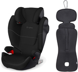 Cybex Solution M-Fix Kindersitz inkl. Ventilierendem Sitzpolster, Pure Black/Antracit