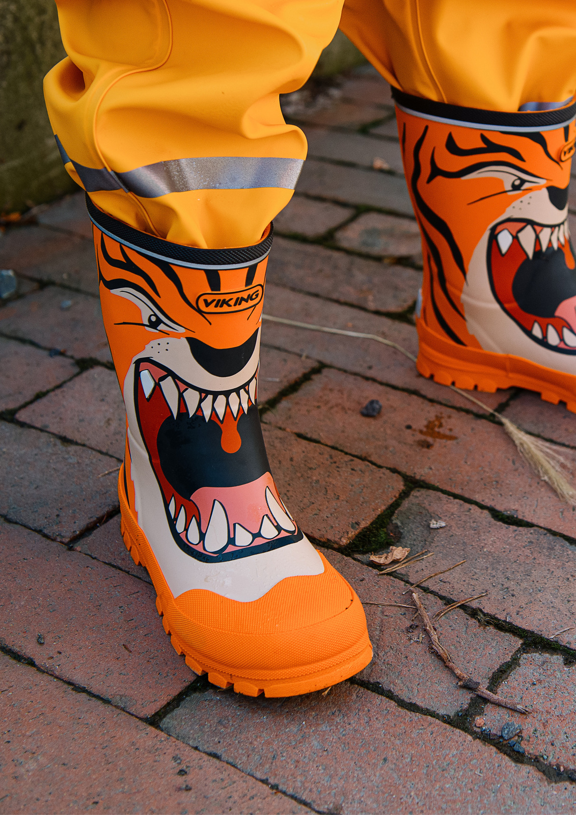 Viking Jolly Print Gummistiefel, Orange