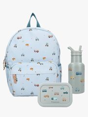Kidzroom Rucksack, Trinkflasche & Brotdose Little Story, Blau