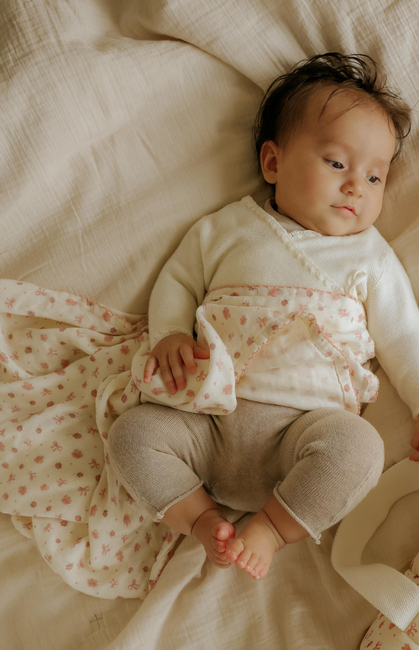 Elodie Bamboo Musselintuch, River Rose