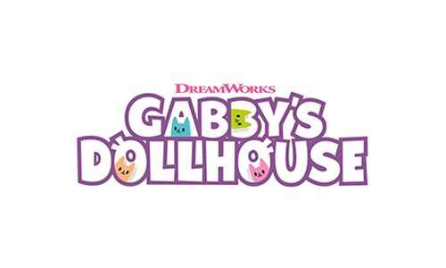 Gabby's Dollhouse mit dem Text von DreamWorks.