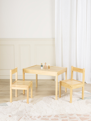 Alice & Fox BIANCA Tisch und Stühle, Natur