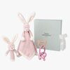 Teddykompaniet Schnuffeltücher Kaninchen Geschenkset, Altrosa
