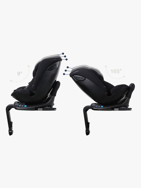 Beemoo Rotate i-Size Kindersitz, Black Mesh