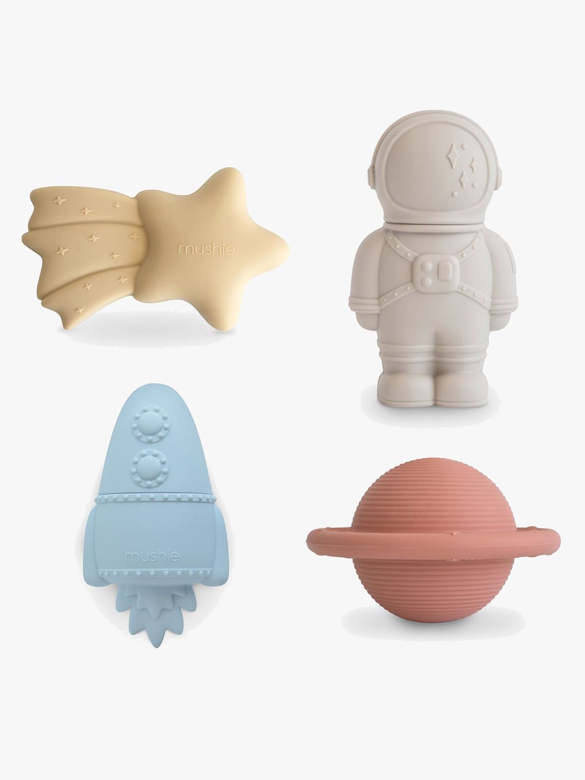 Mushie Badespielzeug Weltraum 4er-Pack