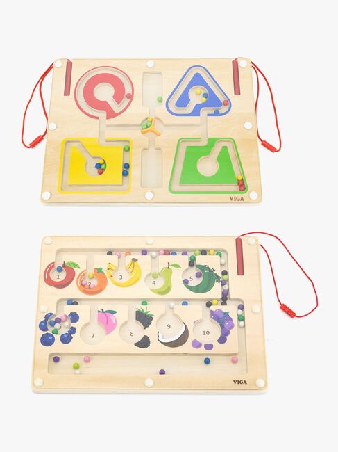 VIGA Magnet-Labyrinth & Zähl- und Farbsortierbrett