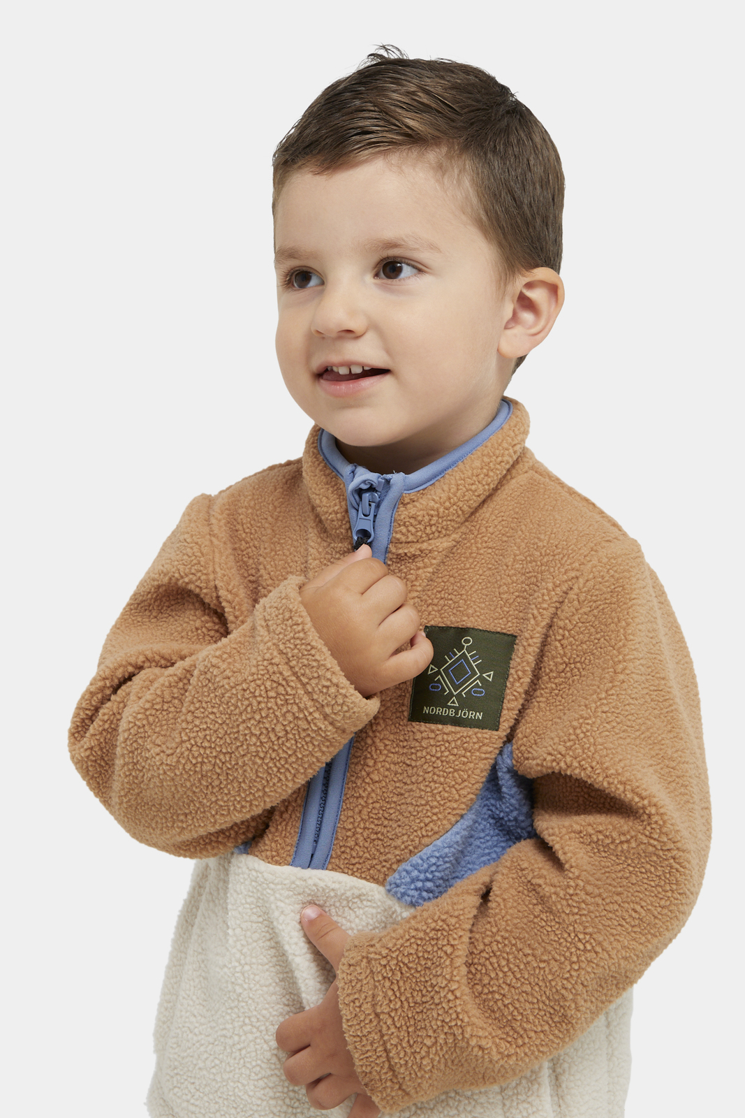 Nordbjörn Rydal Fleecejacke, Tobacco Brown/Stonewash/Oatmeal
