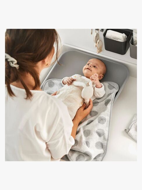 Leander Matty Wickeltischauflage, Pearl Grey