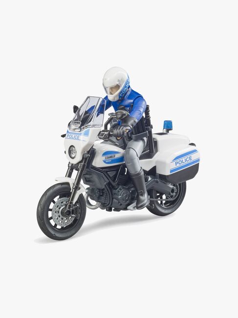 Bruder BWorld Scrambler Ducati Polizeimotorrad mit Fahrer
