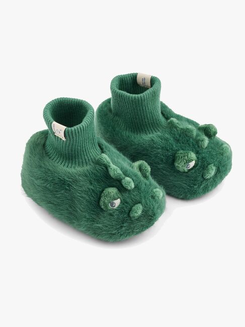 LIEWOOD Beth Crocodile Plush Hausschuhe, Garden green