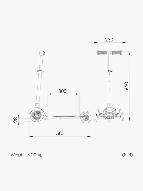 STIGA STR Tretroller Mini Kick Supreme, Rosa