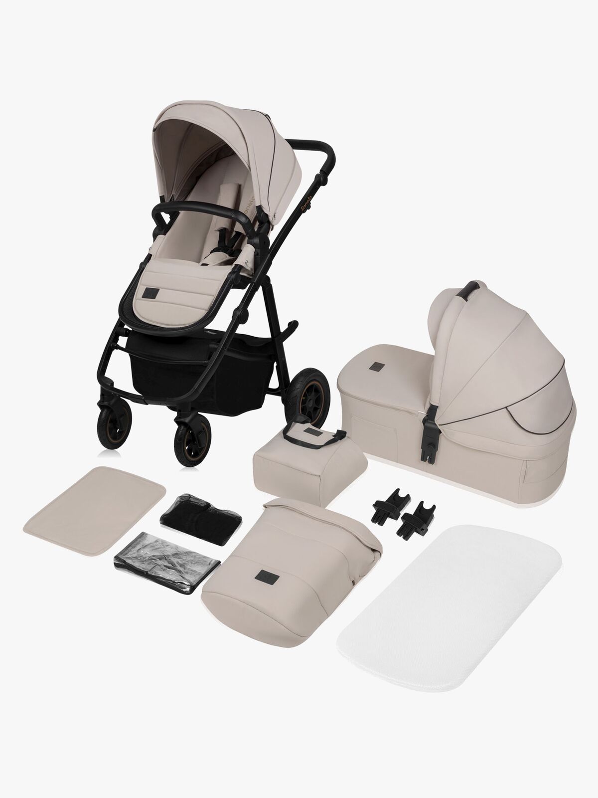 Lionelo Amber Plus 2-in-1 Kombikinderwagen, Beige Sand