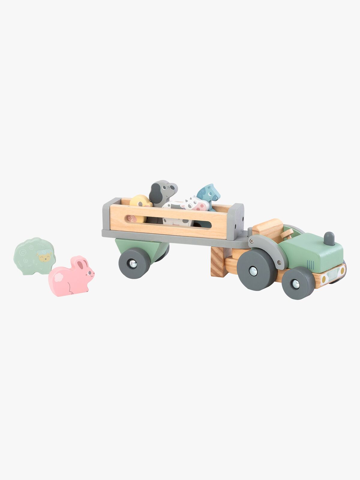 Kinder and Kids Traktor mit Anhänger und Tieren