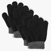 Lindberg Sundsvall Wolle Handschuhe 2er-Pack, Black/Anthracite