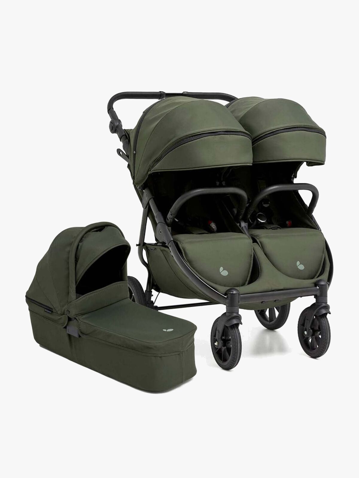 Beemoo BFF60 2 Geschwisterwagen inkl. Liegewanne, Dark Forest