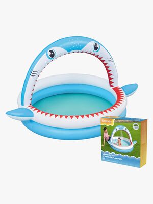 Bestway Kinderpool mit Wassersprinkler Sharktastic