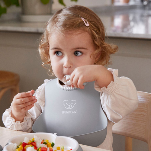 BabyBjörn Lätzchen 2er-Pack, Grau/Hellrosa