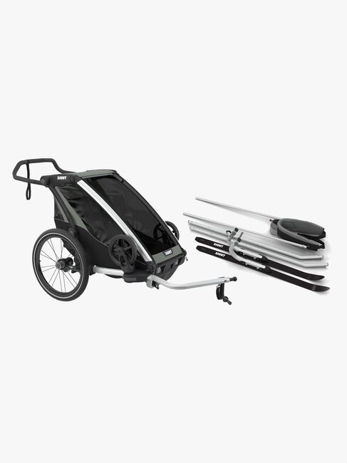 Thule Chariot Lite 1 Fahrradanhänger inkl. Ski- & Wanderset, Agave