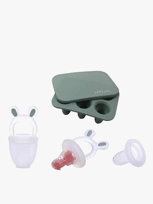 Le Toft Fruchtsauger mit Mini-Eiswürfelform, Smokey Green