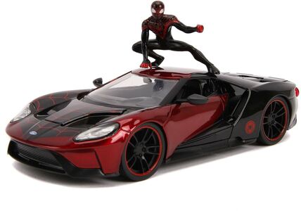 Jada Toys Marvel Spiderman Auto mit Figur Miles Morales & 2017 Ford GT 1:2