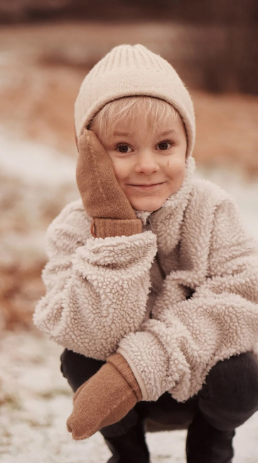 BabyMocs Gestrickte Fäustlinge, Caramel
