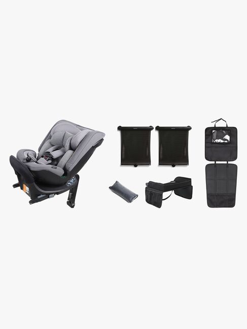 Beemoo Rotate i-Size Wendbarer Kindersitz inkl. Zubehör, Mineral Grey