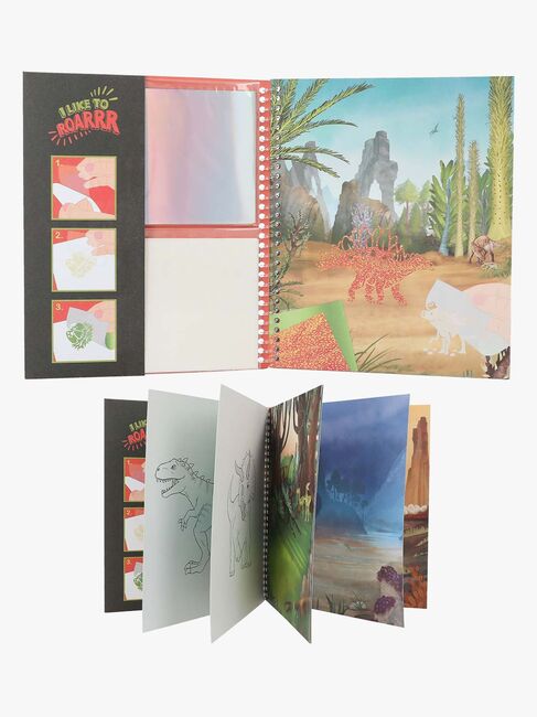 Dino World Stick & Shine Malbuch