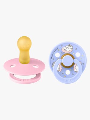 BIBS x Moomin Colour Dreaming Schnuller 2er-Pack Latex Größe 2, Baby Pink