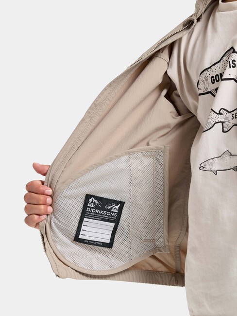 Didriksons Jasper Winddichte Trekkingjacke, Beach beige