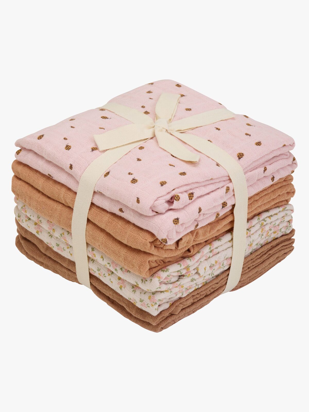 Pippi Musselintuch 8er-Pack, Sepia Rose