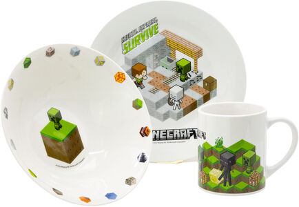 Minecraft Geschirrset Keramik 3er-Pack